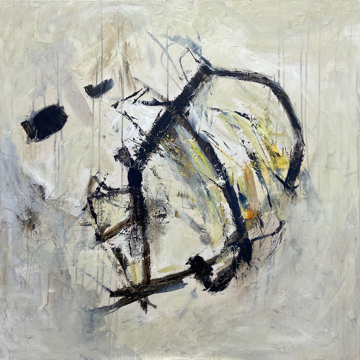 NEUTRAL BRUSHWORK 40"x40"