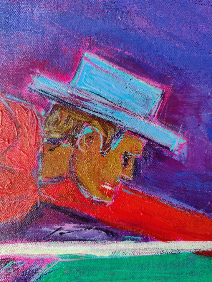 THE POOL PLAYER 39.4"x27.5"