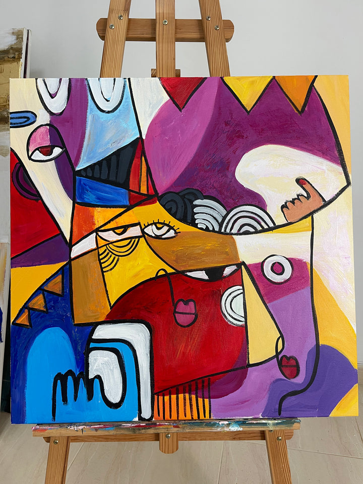 DUO IN CUBISM 2P 26x52"