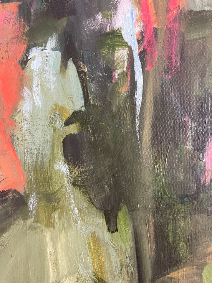 CRIMSON BLOOMS 54"x36"