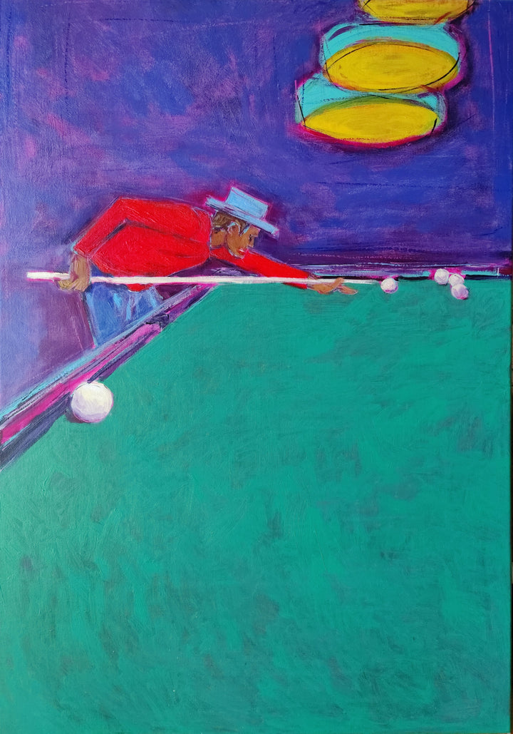 THE POOL PLAYER 39.4"x27.5"