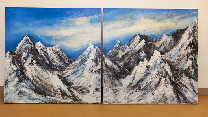 SNOWY SUMMITS 2P 36"x72"