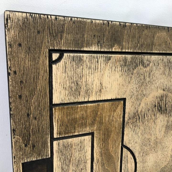 Football Pitch Carved On Wood Wall Art Football Field Art Sports Wooden Art Creative Gift for Sportsman Wall Hanging Decor | WOODEN FOOTBALL PITCH - Trend Gallery Art | Original Abstract Paintings