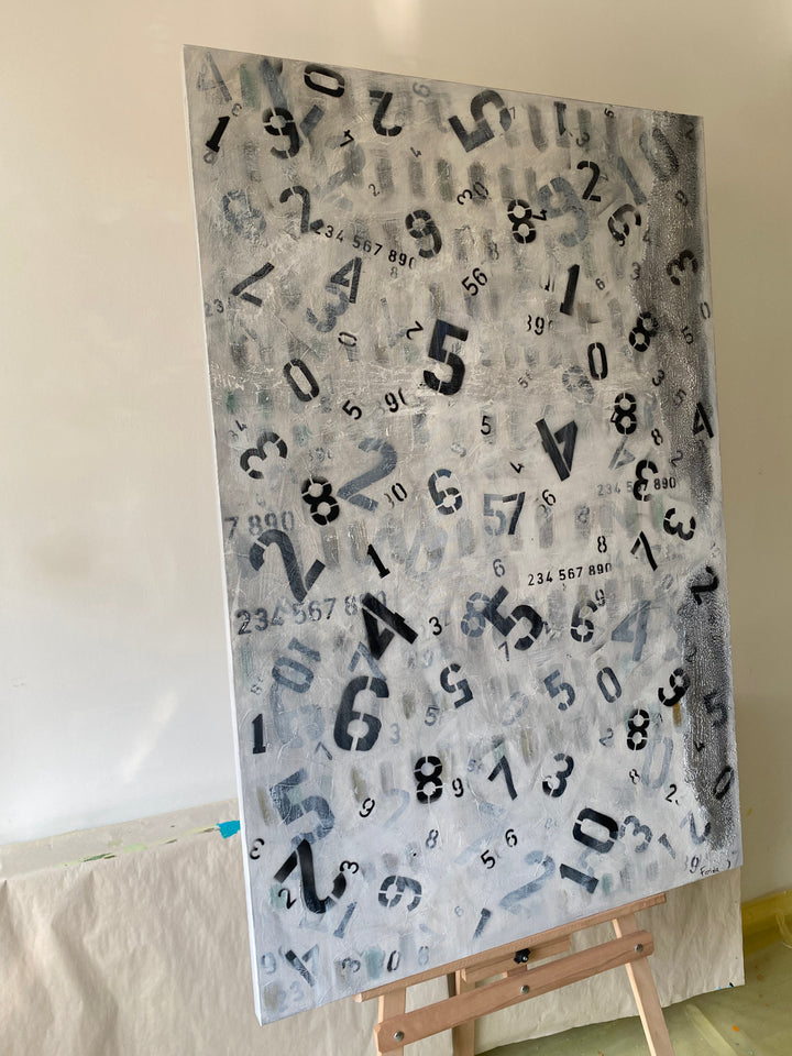 FALLING NUMBERS 54"x36"