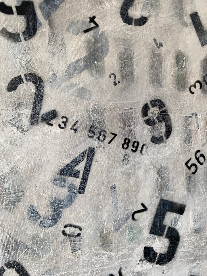 FALLING NUMBERS 54"x36"