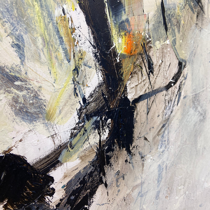 NEUTRAL BRUSHWORK 40"x40"