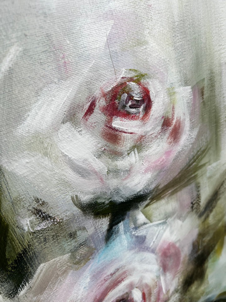 WISPERS OF PEONIES 32"x32"