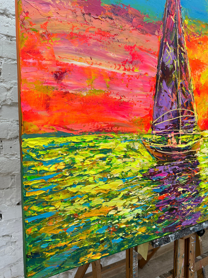 SUNSET SAIL 30"x46"