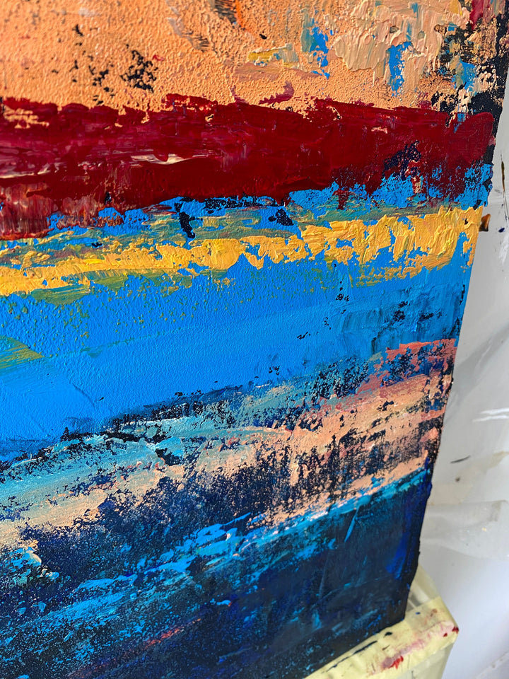 SUNSET LAYERS 32"x32"