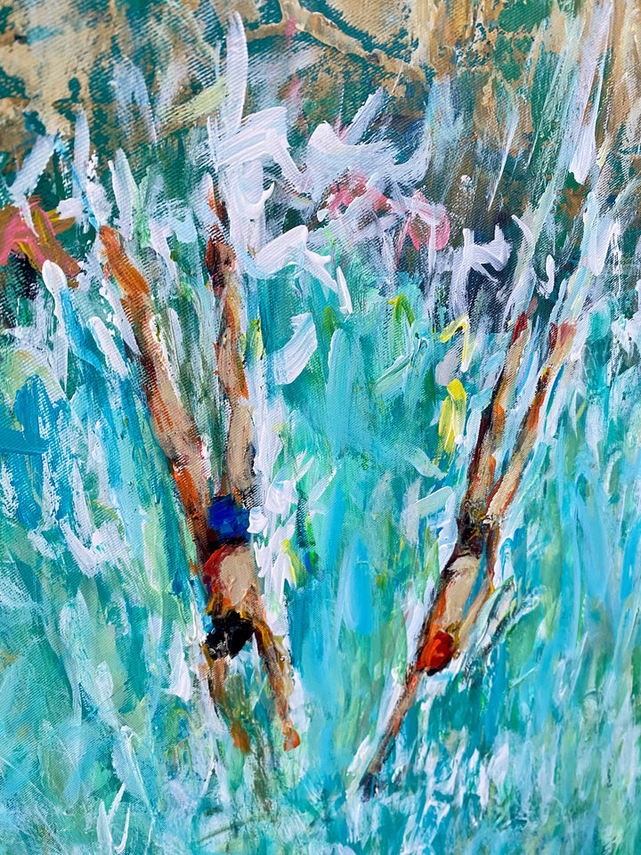SWIMMERS 40"x40"