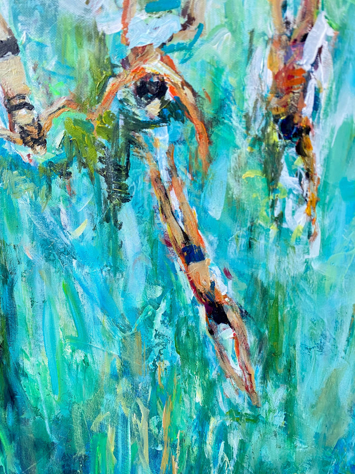 SWIMMERS 40"x40"