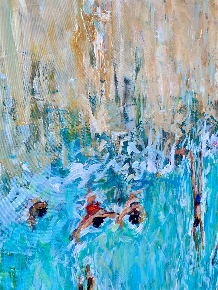 SWIMMERS 40"x40"