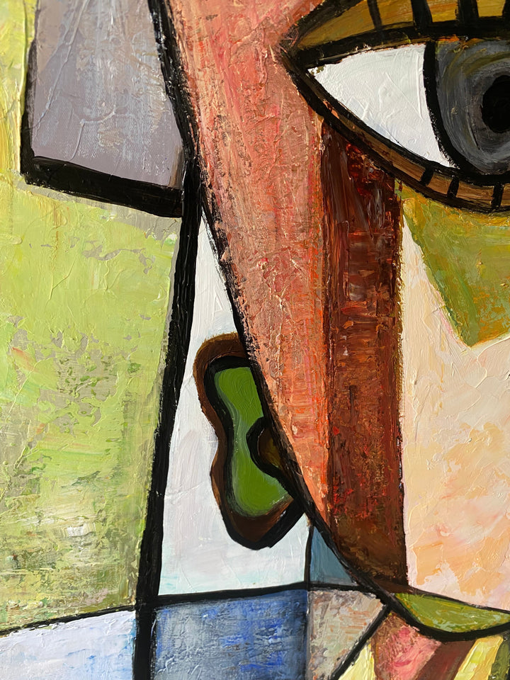 CUBIST MUSE 40"x40"