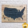 WOODEN UNITED STATES MAP 9"x13"