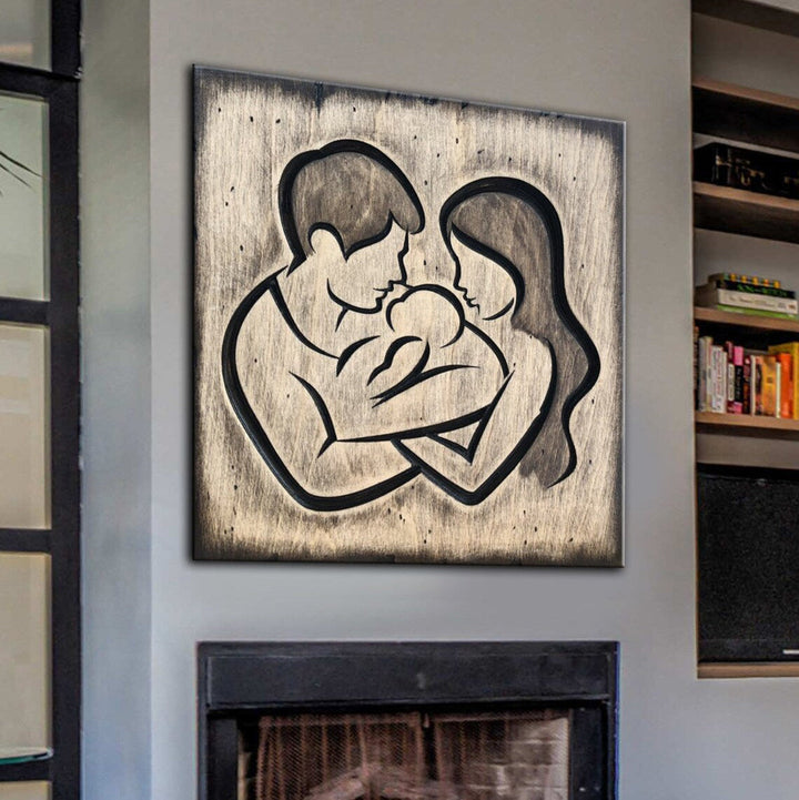 FAMILY SILHOUETTE 11.8"x11.8"