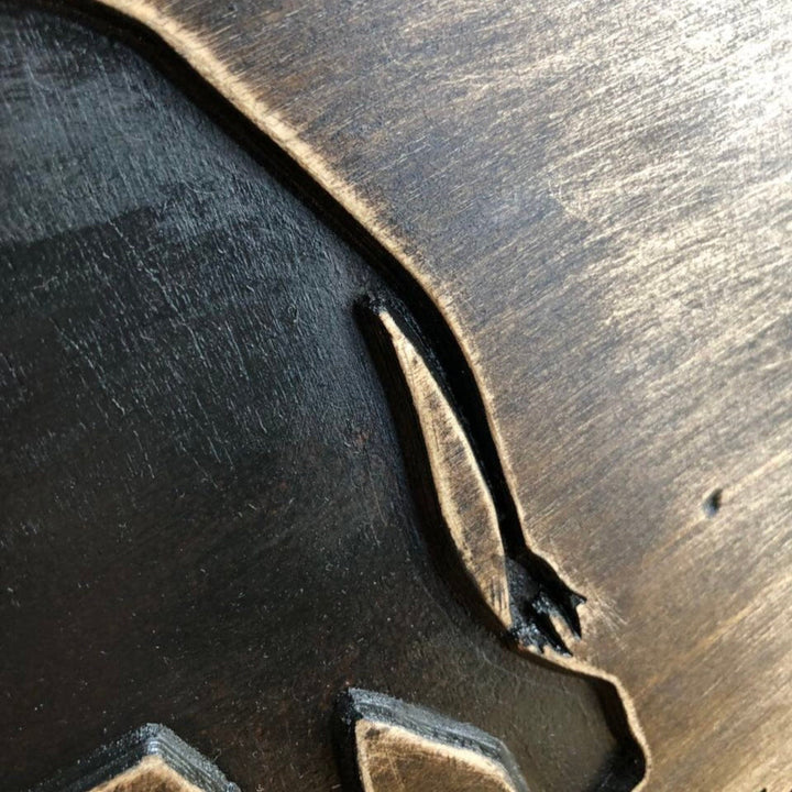 WOODEN ELEPHANT SIGN 11.8"x15.7"