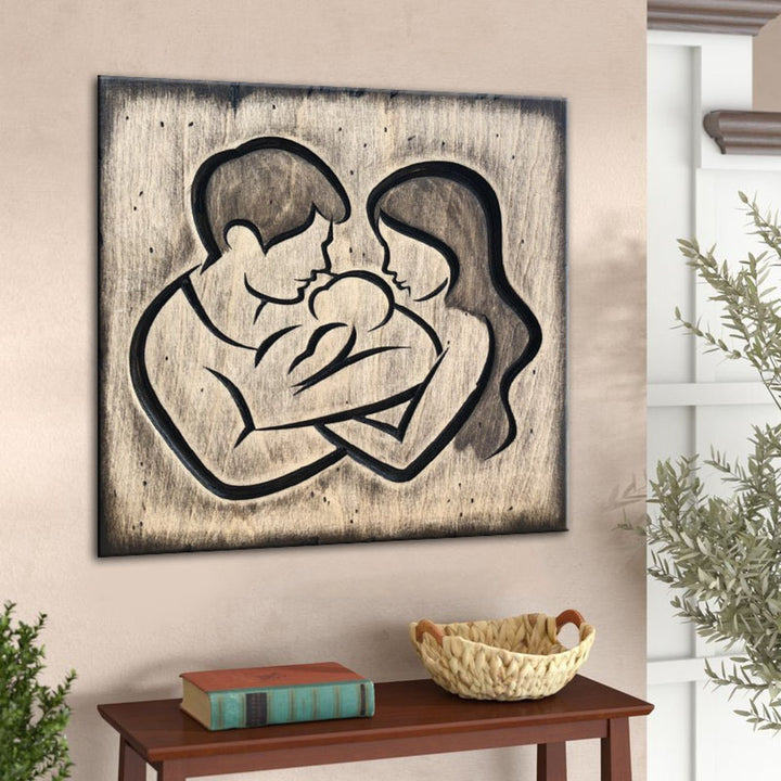 FAMILY SILHOUETTE 11.8"x11.8"