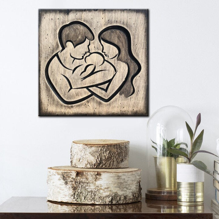 FAMILY SILHOUETTE 11.8"x11.8"