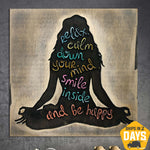 WOODEN YOGA SYMBOL 18.1"x18.1"