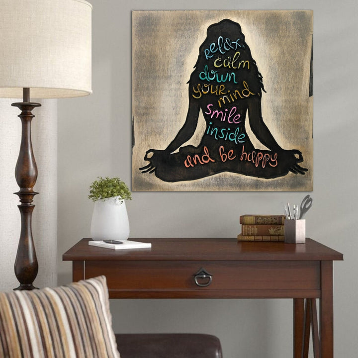 WOODEN YOGA SYMBOL 18.1"x18.1"