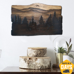 WOODEN FOREST LANDSCAPE 40.5"x55.5"