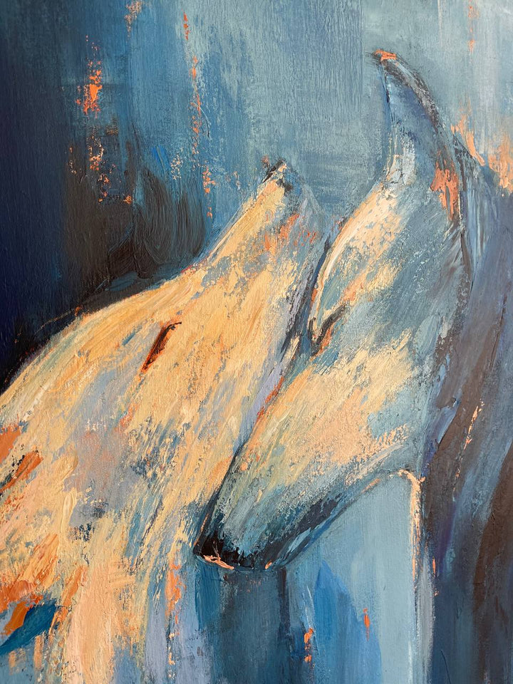 MYSTICAL WOLF SPIRITS 32"x32"