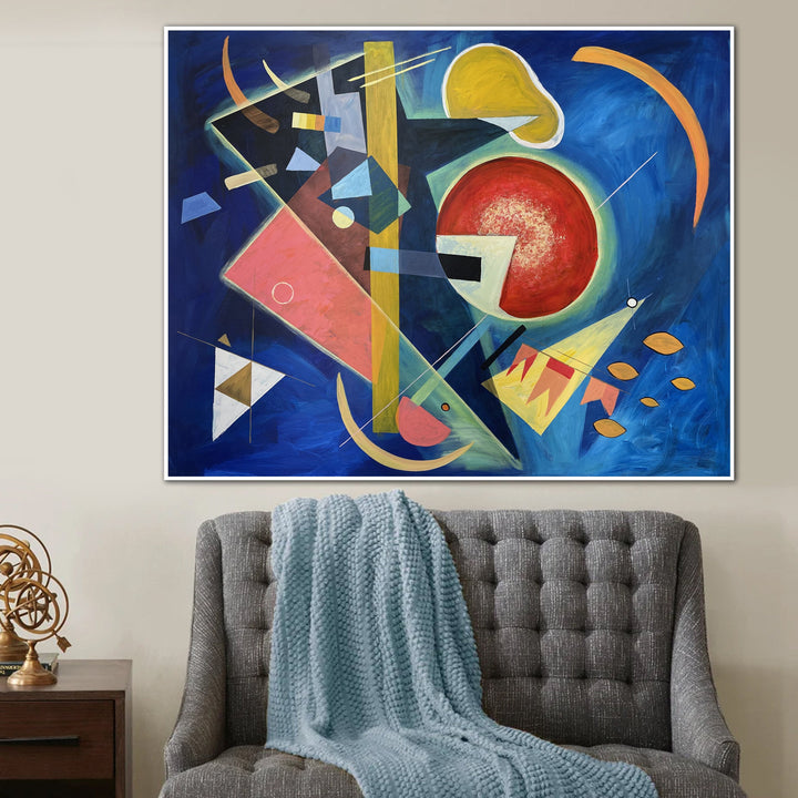 Original Colorful Shapes Abstract Art Kandinsky Style Geometric Figures Paintings On Canvas Figurative Wall Decor | FORM PLEASURE - trendgallery.ca