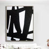 Large Decor Black And White Wall Art Oil Canvas Painting Franz Kline style Dine Room Wall Art | ROAD OF CHANGE - trendgallery.ca