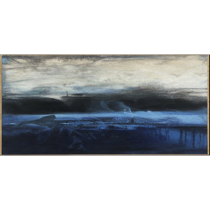 Abstract Marine Art in Blue, Gray and Black | MORNING OCEAN - trendgallery.ca