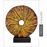 Abstract Round Wood Sculpture Hand Carved Modern Sculpture Creative Desktop Art Original Table Figurine | FERTILITY 18.5"x15"