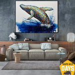 GREAT WHALE 48"x64"