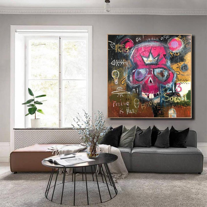 Abstract Original Skull Painting Graffiti Art Unique Abstract Street Art Creative Skull Painting | SKULL - trendgallery.ca