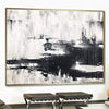 Oversized Wall Art Canvas Black And White Painting Contemporary Art Painting | WINTER NIGHT - trendgallery.ca