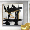 Oversized Wall Art Canvas Black And White Painting Original Abstract Art Franz Kline style | IMAGINARY WORLD - trendgallery.ca