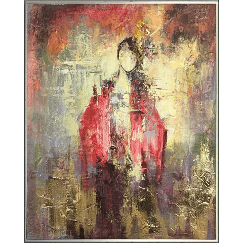 Original Abstract Girl Painting Creative Gold Leaf Paintings On Canvas Girl | EASTERN DREAMS - trendgallery.ca