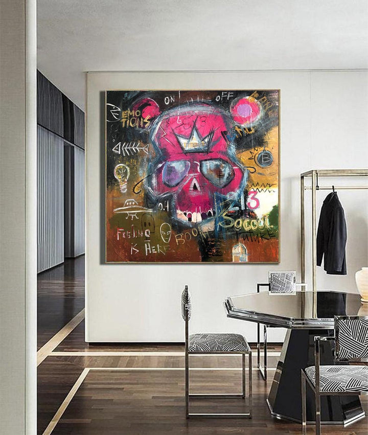 Abstract Original Skull Painting Graffiti Art Unique Abstract Street Art Creative Skull Painting | SKULL - trendgallery.ca