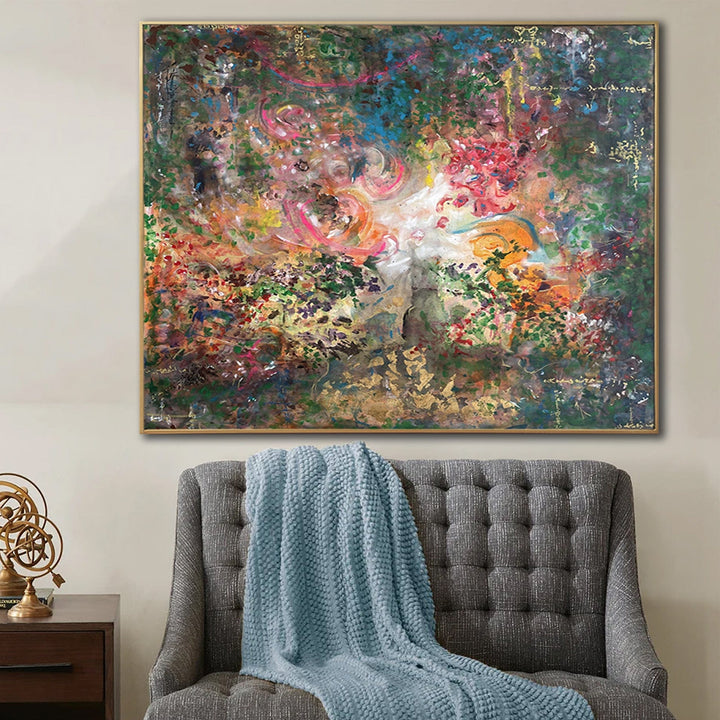 Large Abstract Colorful Paintings On Canvas Multicolor Expressionist Style Art Modern Hand Painted Oil Wall Art | OMENS