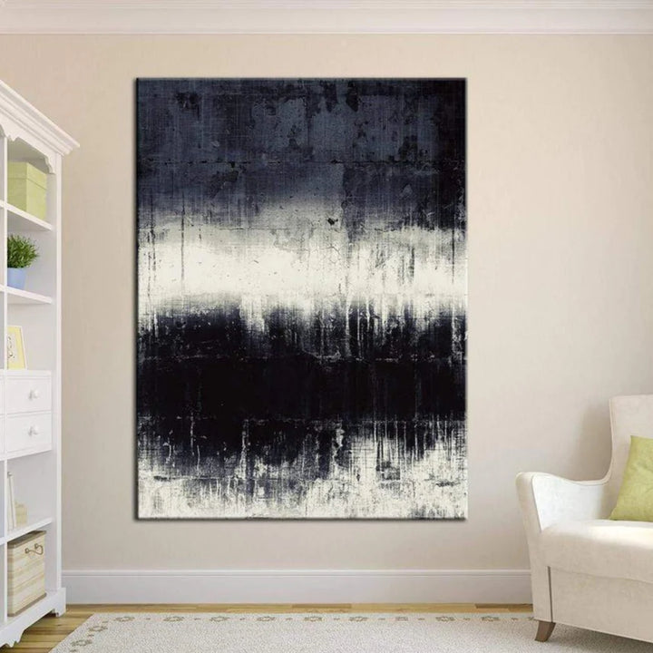 Black And White Abstract Canvas Original Contemporary Art | LIGHT AND DARKNESS - trendgallery.ca