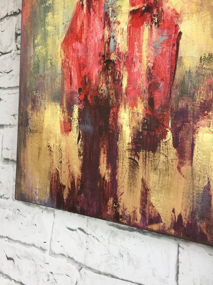 Original Abstract Girl Painting Creative Gold Leaf Paintings On Canvas Girl | EASTERN DREAMS - trendgallery.ca