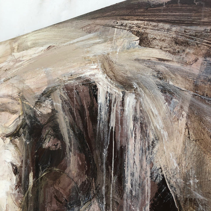 Horse Oil Painting on Canvas Abstract Horse Love Painting Equine Art for Horse Lover Brown Contemporary Wall Art Wall Decor | HORSE LOVE - trendgallery.ca