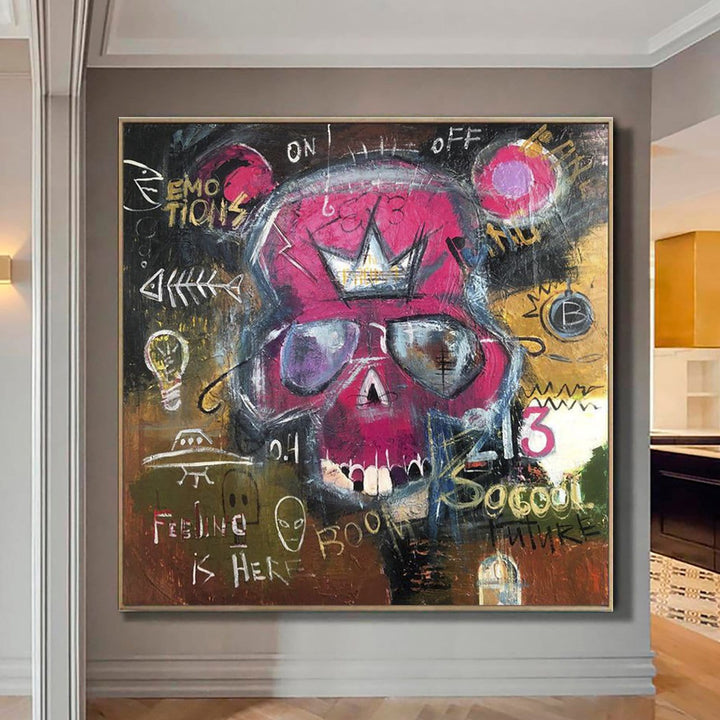 Abstract Original Skull Painting Graffiti Art Unique Abstract Street Art Creative Skull Painting | SKULL - trendgallery.ca