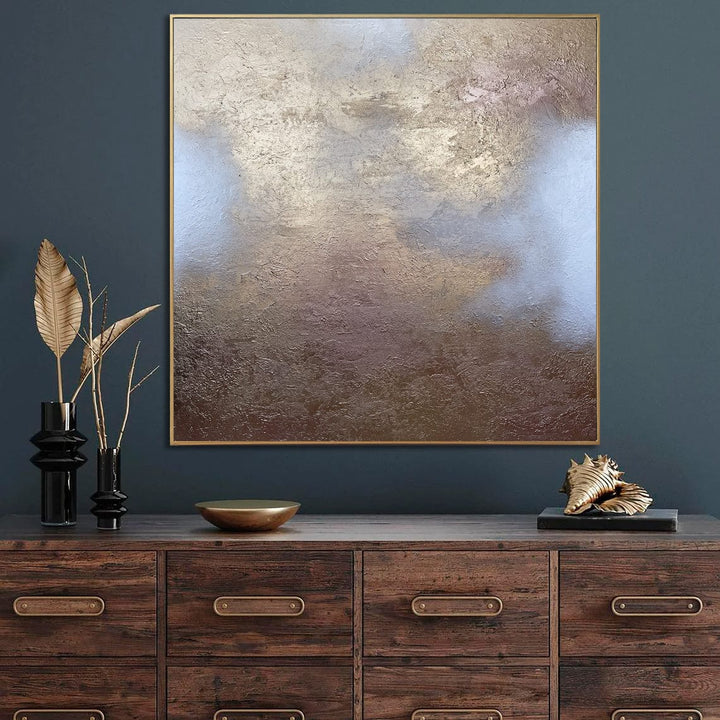 Abstract Gold Painting On Canvas Gold Leaf Art Golden Painting Contemporary Office Painting Large Abstract Art For Living Room Decor | BRONZE AMPHORA - trendgallery.ca