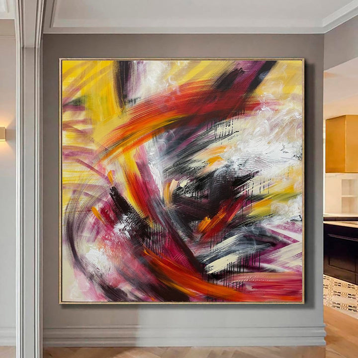 Large Abstract Colorful Paintings On Canvas Original Acrylic Oil Painting Modern Fine Art Contemporary Wall Art | MARVELOUS DREAM - trendgallery.ca