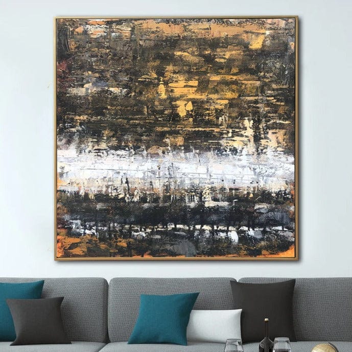 Extra Large Abstract Original Oil Painting on Canvas Large Abstract Original Oil Painting on Canvas Black And White Bedroom Decor | IMPROBABLE WAVES - trendgallery.ca