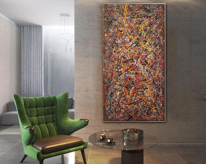 Jackson Pollock Style Paintings On Canvas Original Abstract Art Colorful Urban Fine Art Oil Textured Painting | URBAN MADNESS - trendgallery.ca