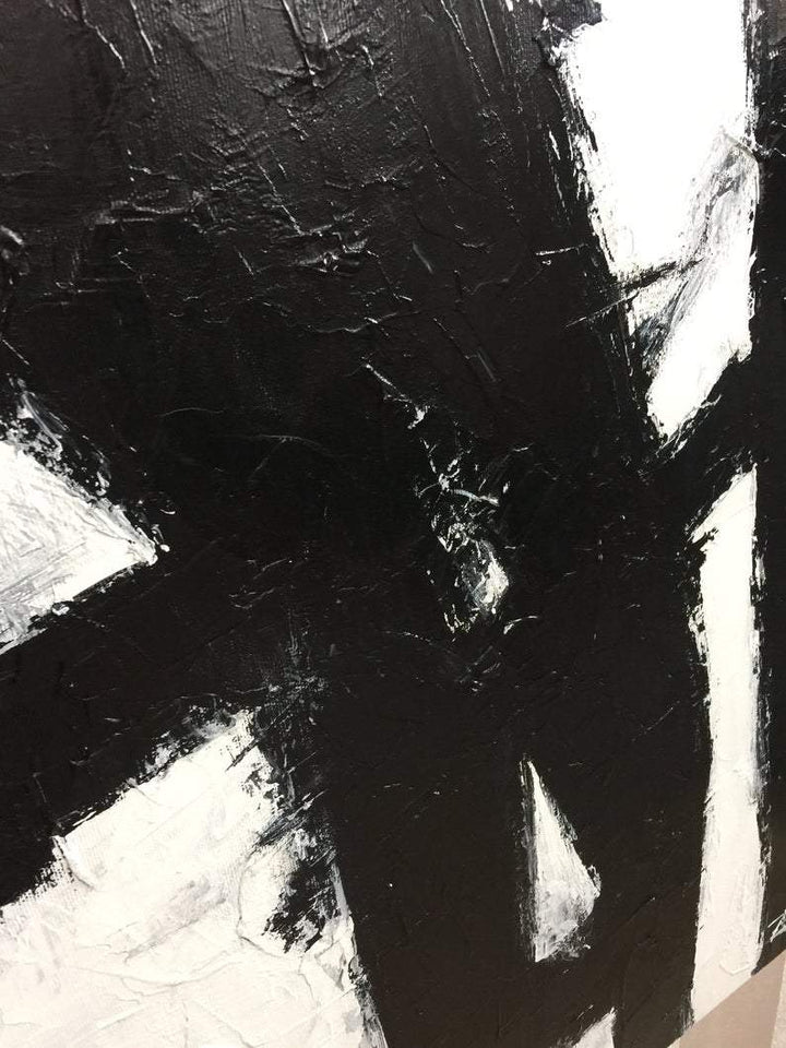Abstract Painting in Black and White Franz Kline style | BROOKLYN BRIDGE - trendgallery.ca