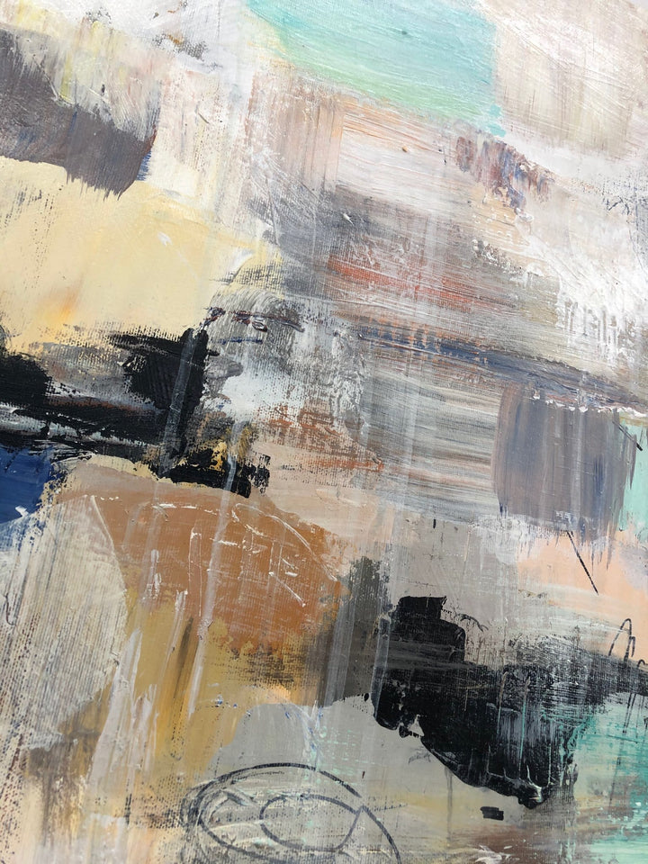 Original Abstract Colorful Painting On Canvas Modern Abstract Fine Art Texture Contemporary Oil Painting | COLD DAY - trendgallery.ca