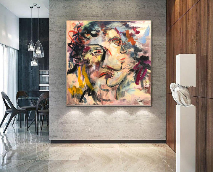 Oversize Acrylic Abstract Woman Paintings On Canvas Colorful Figurative Art Modern Wall Art | PERSONALITY CHAOS - trendgallery.ca