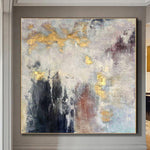 Modern Abstract Oil Painting Oversized Abstract Painting On Canvas Gold Leaf Painting | WINTER INSPIRATION