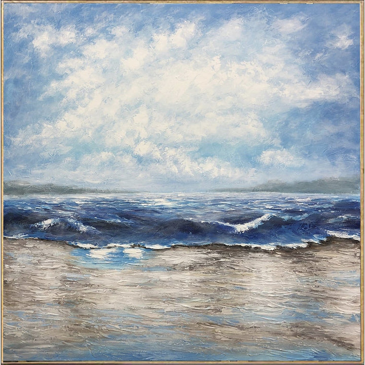 Waves Abstract Painting Ocean Paintings On Canvas Modern Landscape Painting Blue Sea Abstract Paintings On Canvas | THE TENDERNESS OF NATURE - trendgallery.ca